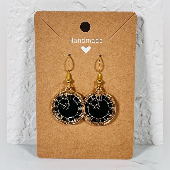 Clock Face Earrings - Picture 7 of 8